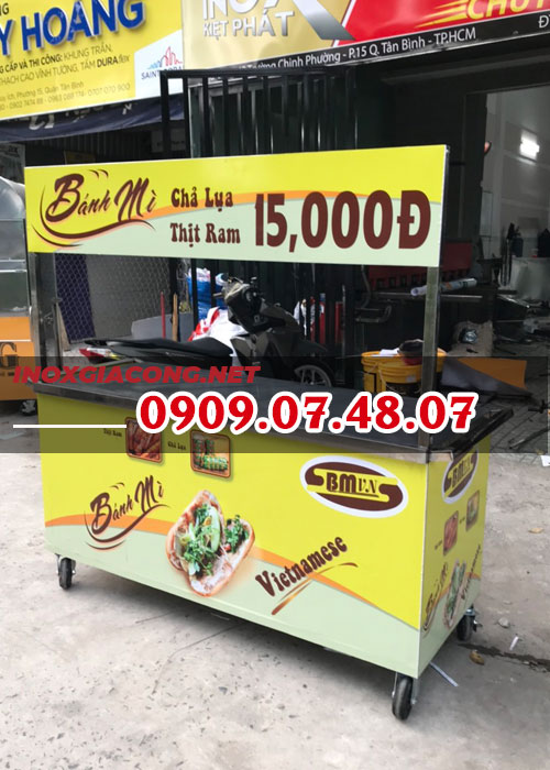 xe bánh mì inox
