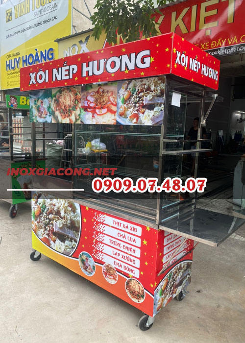 xe đẩy bán xôi