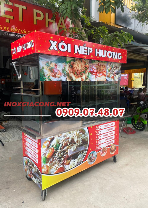 xe đẩy bán xôi