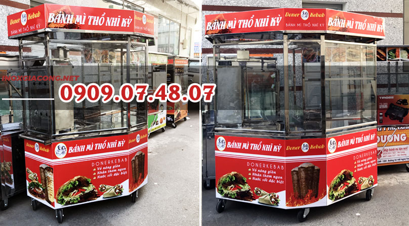 Xe bánh mì Kebab giá rẻ trọn bộ