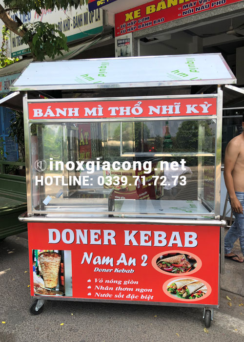 Bán xe bánh mì Doner Kebab | Inox Kiệt Phát