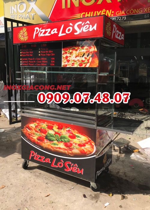 Mua xe bán bánh pizza lưu động 1M2 | Inox Kiệt Phát