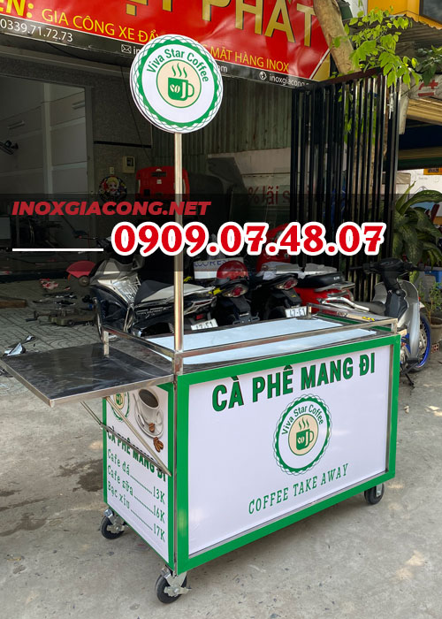 Nơi bán xe bán cafe take away | Inox Kiệt Phát