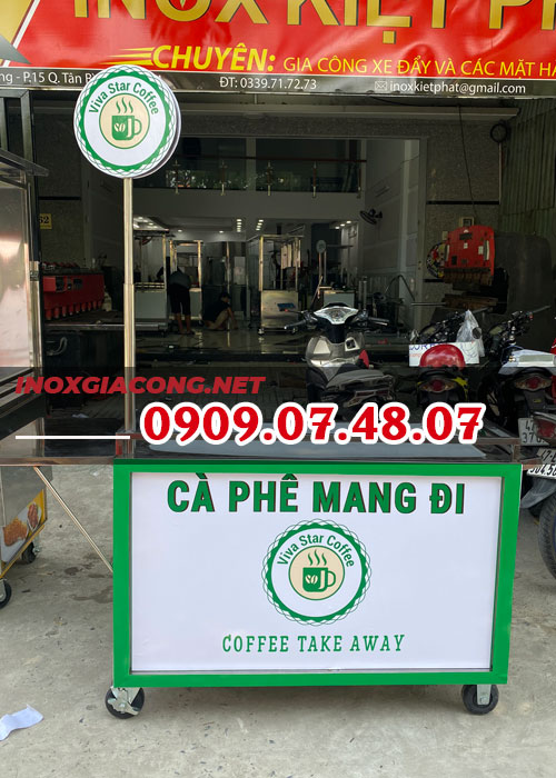 Nơi bán xe bán cafe take away | Inox Kiệt Phát