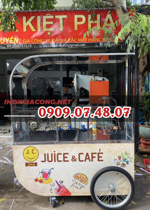 Xe cafe & juice 1m4  | Inox Kiệt Phát