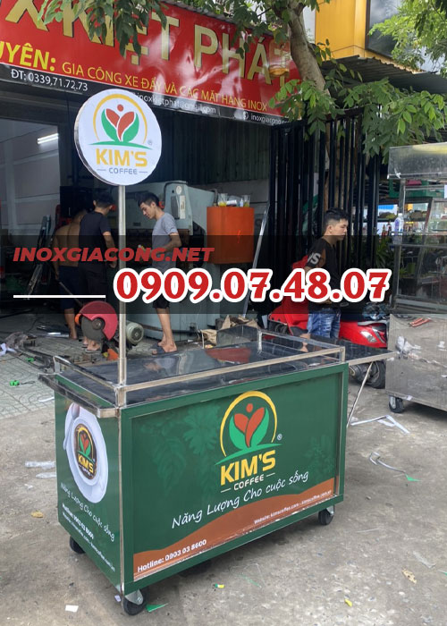 Tủ xe bán cà phê 1m2 | Inox Kiệt Phát